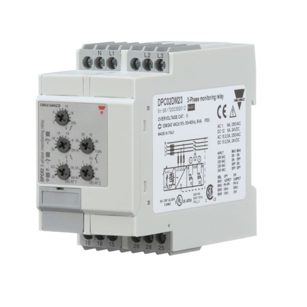 DPC02 3            PHASE VOLTAGE & FREQUENCY RELAY