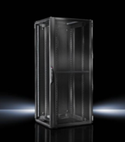 TS IT Network/Server Rack with Vented Door (Black)